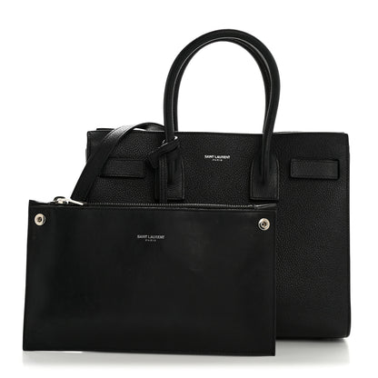 Saint Laurent Grained Calfskin Baby Sac De Jour Black 3 of 18