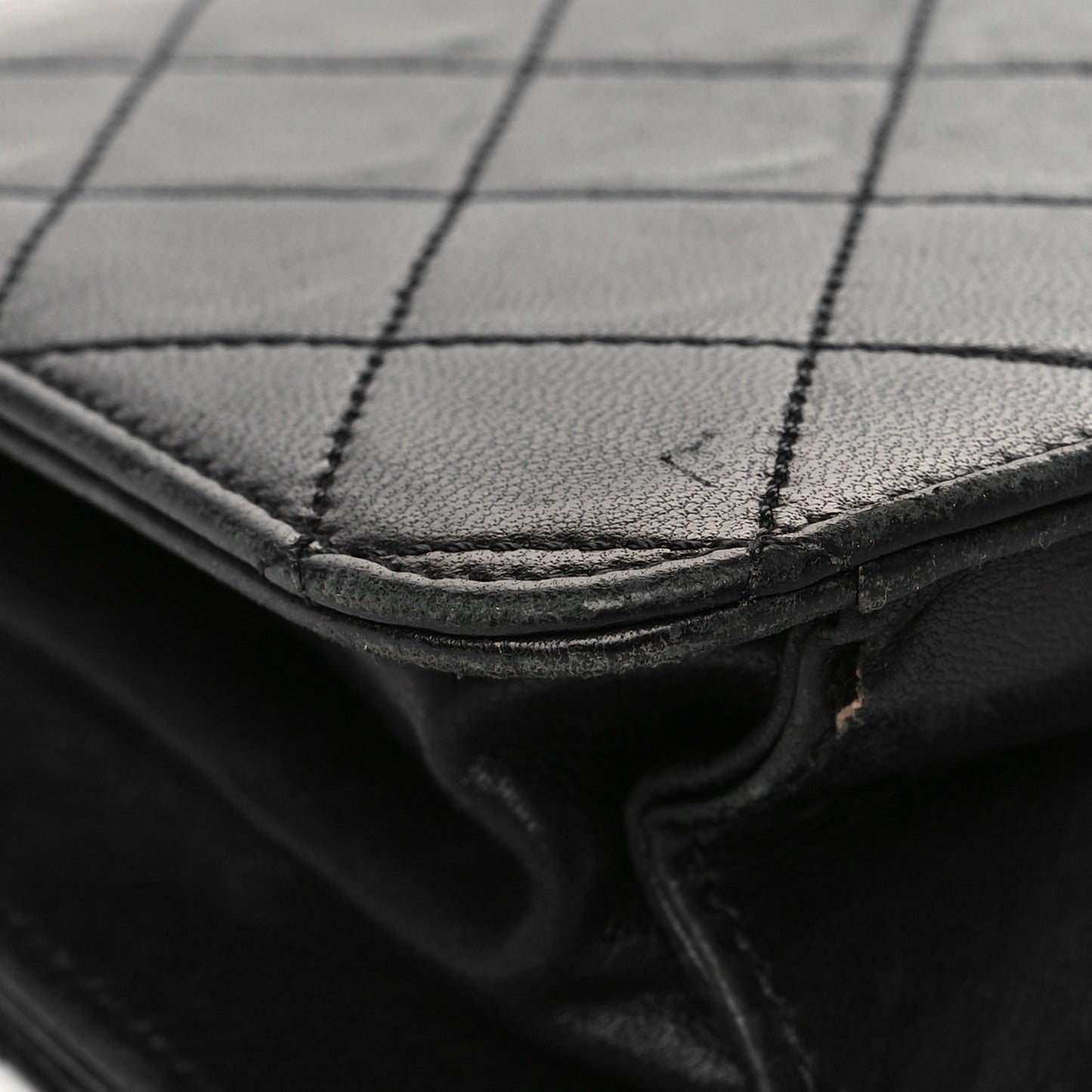 Lambskin Quilted Small Single Flap Black