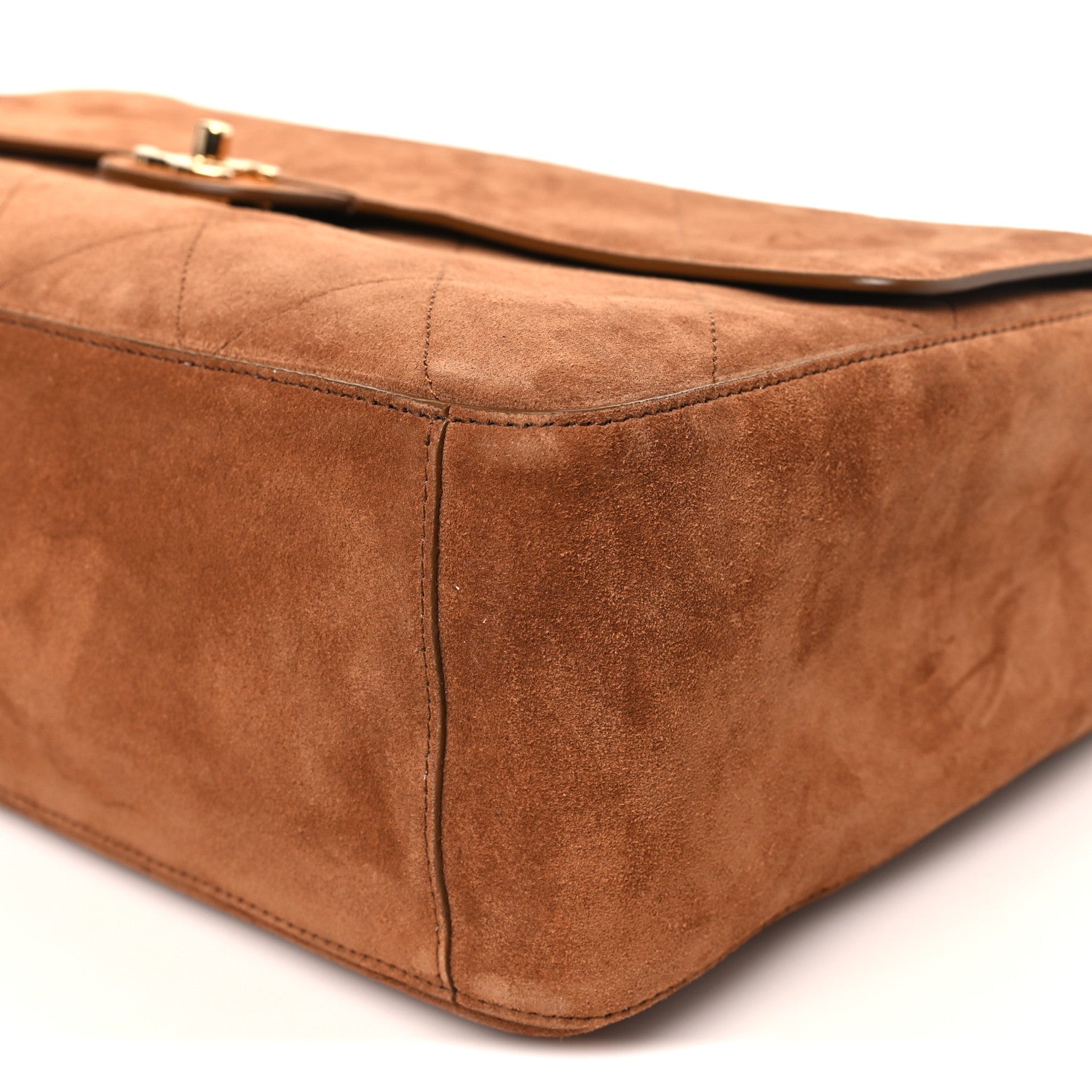 Chanel Suede Calfskin Souplissimo Maxi Flap Camel 9 of 10