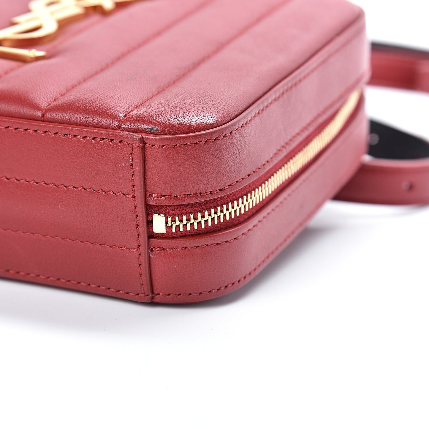 Lambskin Matelasse Vicky Monogram Belt Bag Eros Red
