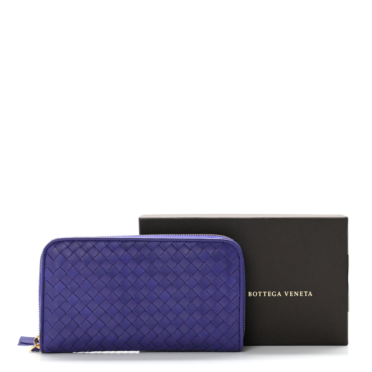 Nappa Intrecciato Zip Around Wallet Anemone