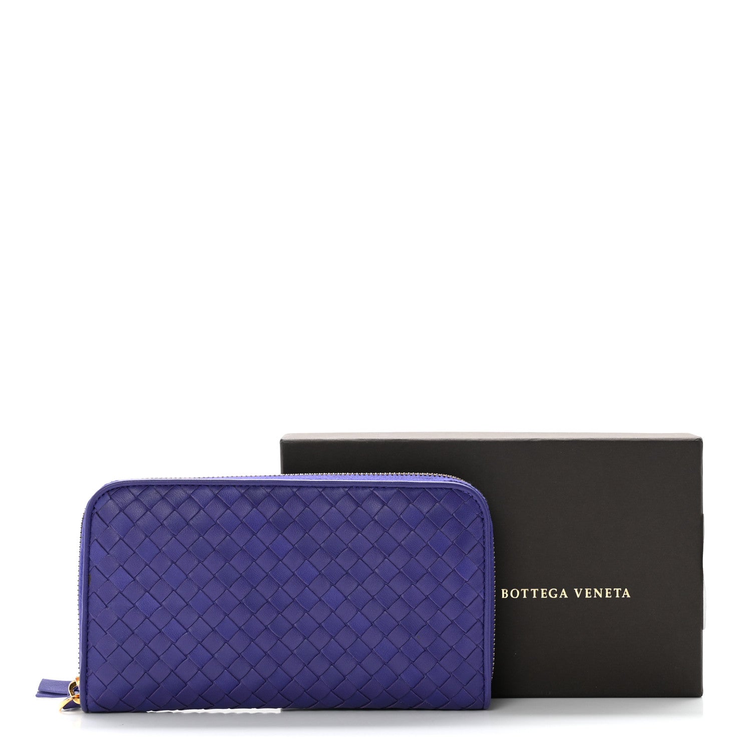 Bottega Veneta Nappa Intrecciato Zip Around Wallet Anemone 9 of 9
