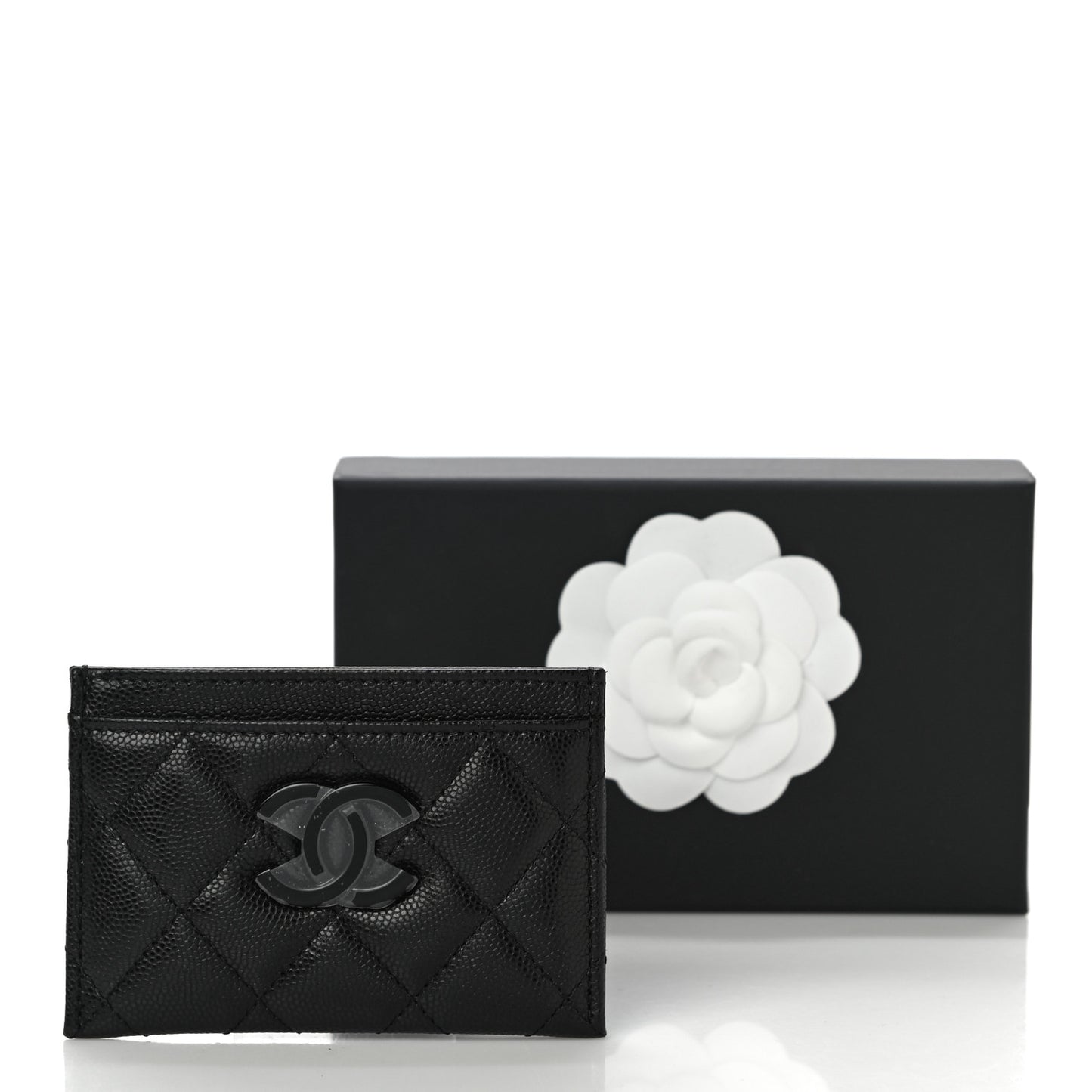 Caviar Quilted My Everything Card Holder Black