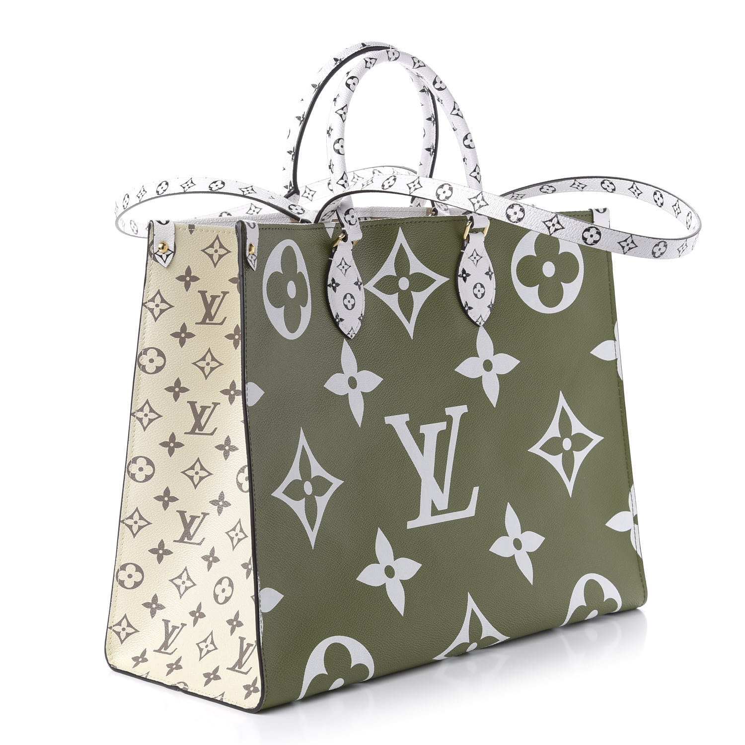 Louis Vuitton Monogram Giant Onthego GM Kaki Beige 4 of 10