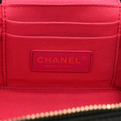 Chanel Calfskin Quilted Small Vanity Case With Chain Black 7 of 11