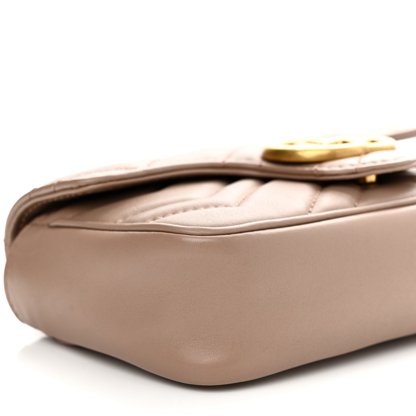 Calfskin Matelasse Super Mini GG Marmont Shoulder Bag Porcelain Rose