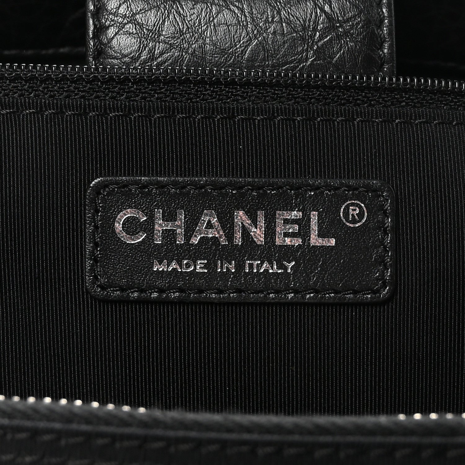 Chanel Calfskin Cerf Executive Shopper Tote Black 6 of 10