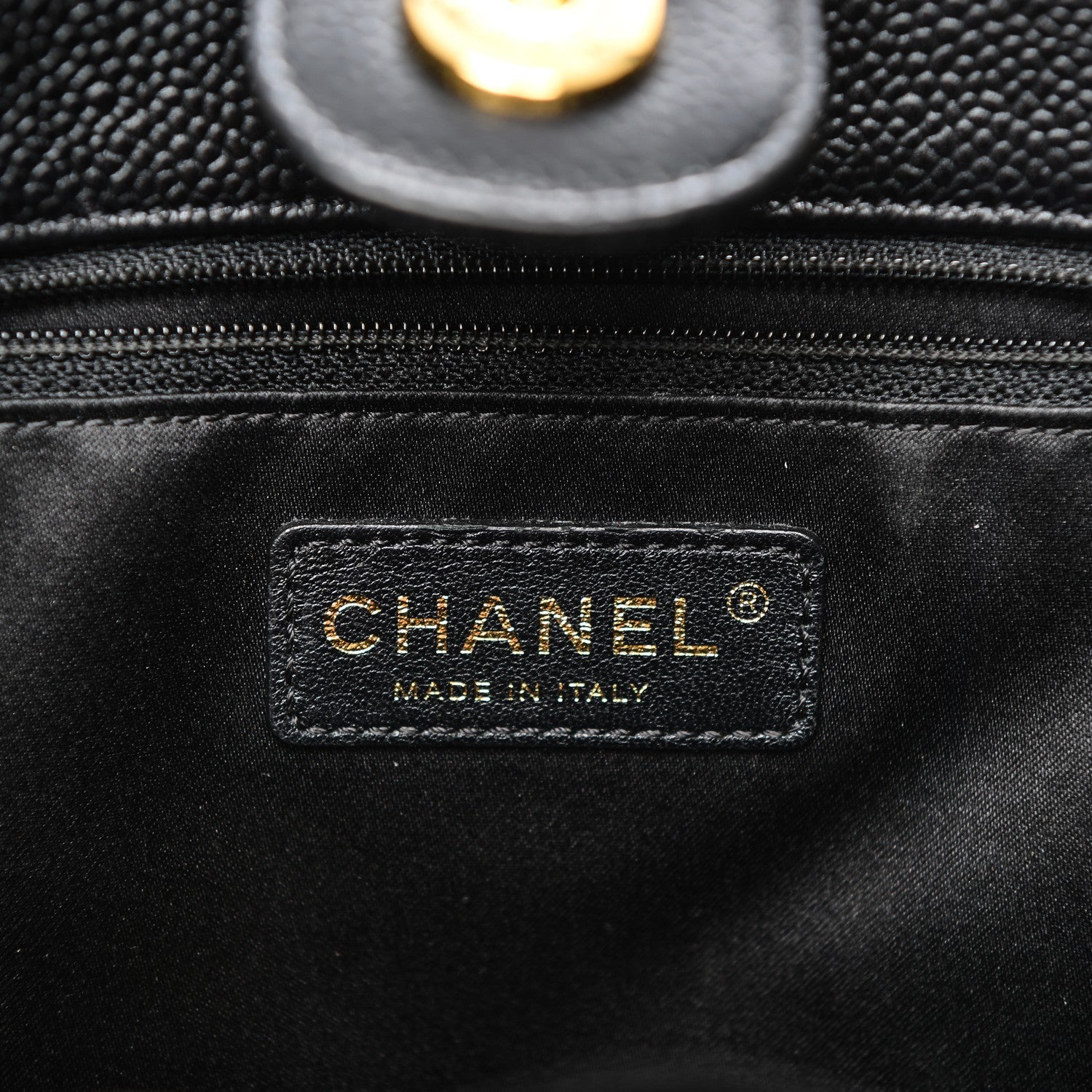 Chanel Caviar Quilted Petit Shopping Tote PST Black 6 of 7