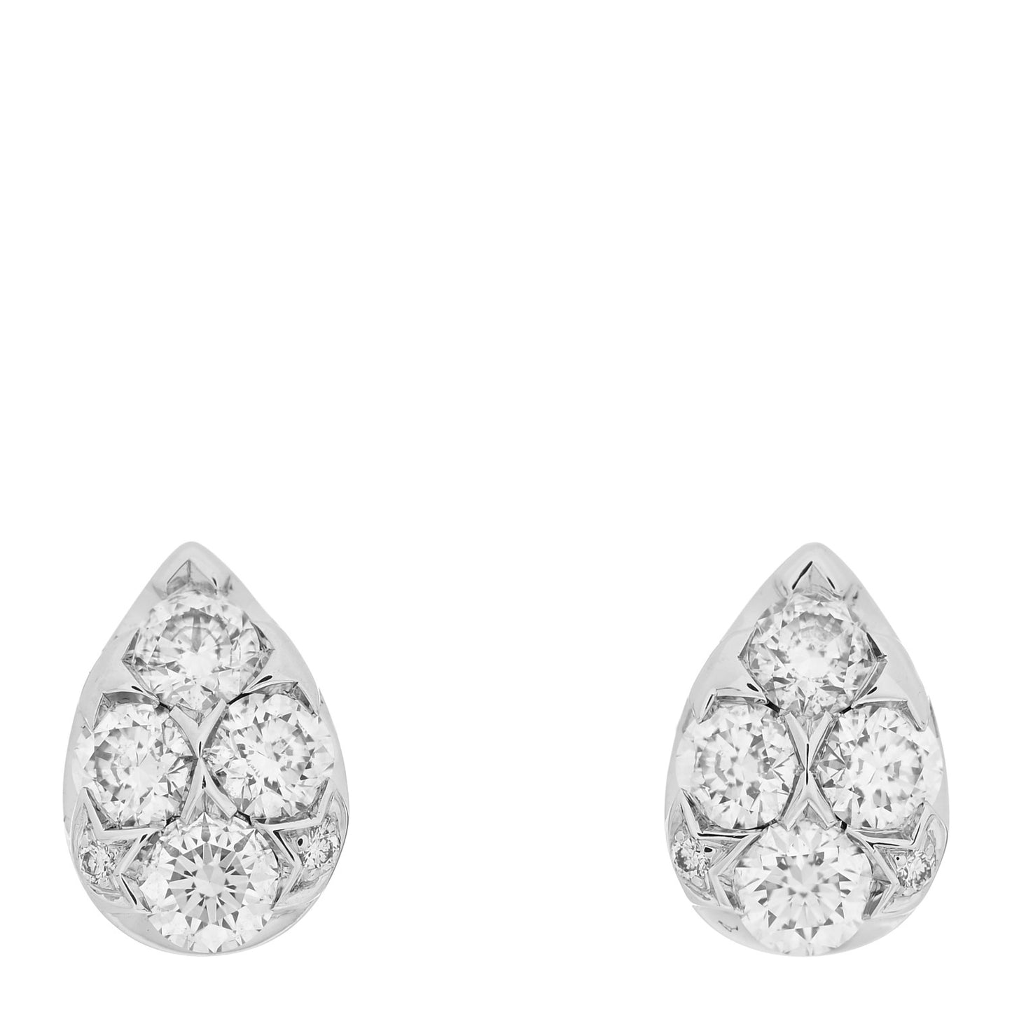 18K White Gold Diamond Etincelle De Cartier Earrings