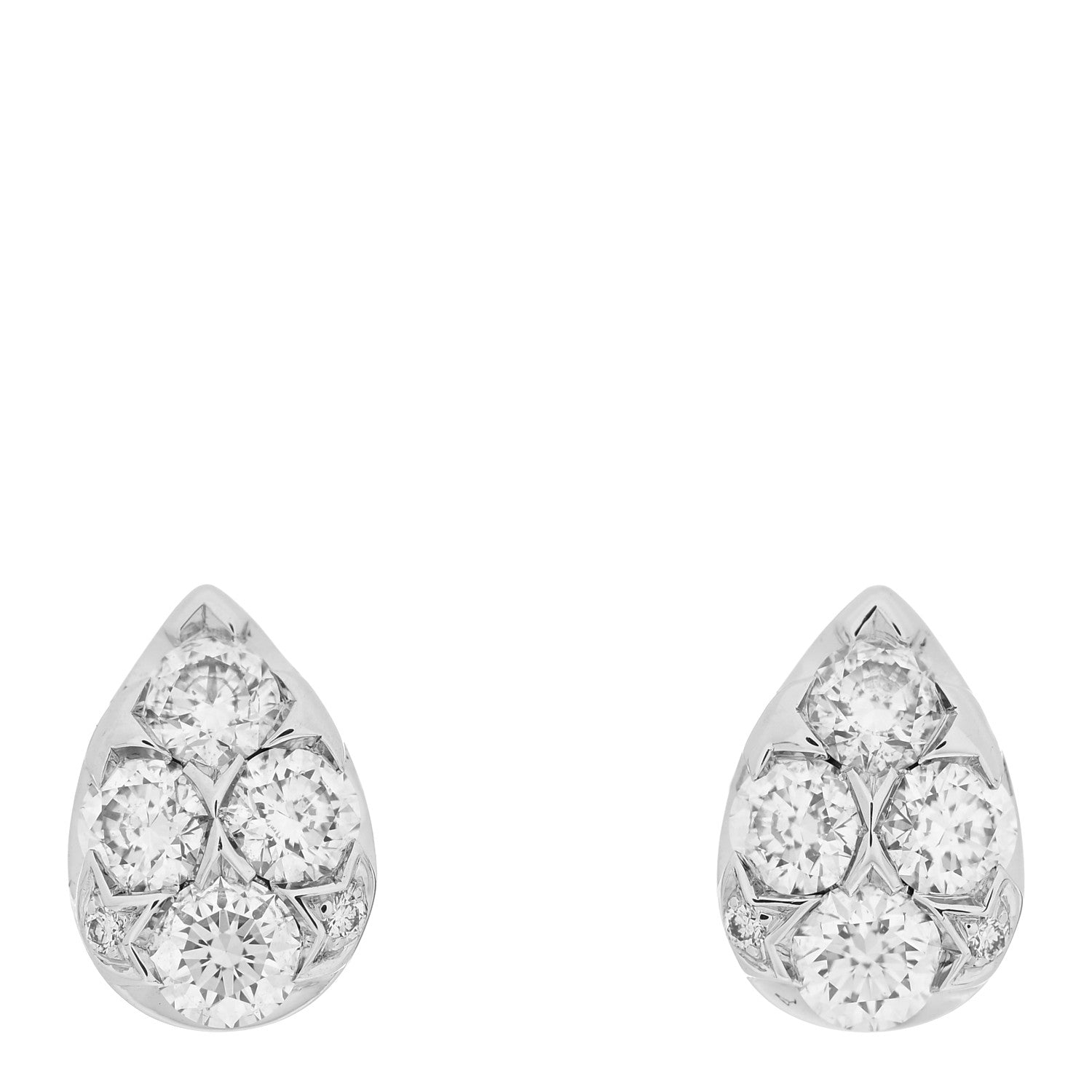 Cartier 18K White Gold Diamond Etincelle De Cartier Earrings 1 of 6