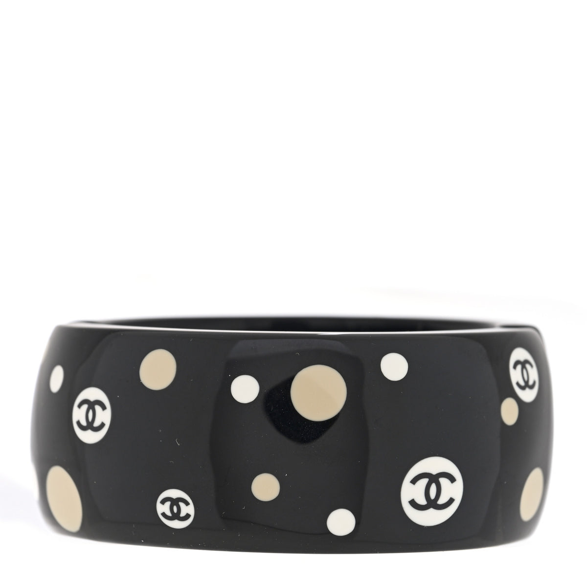 Resin Polka Dot CC Cuff Black