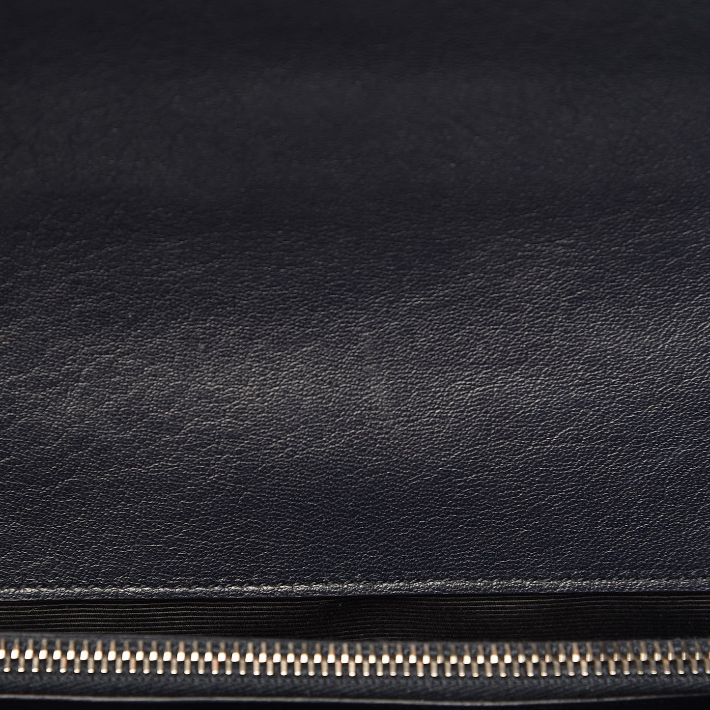 Sheepskin Matelasse Chevron Monogram Large College Satchel Navy Blue