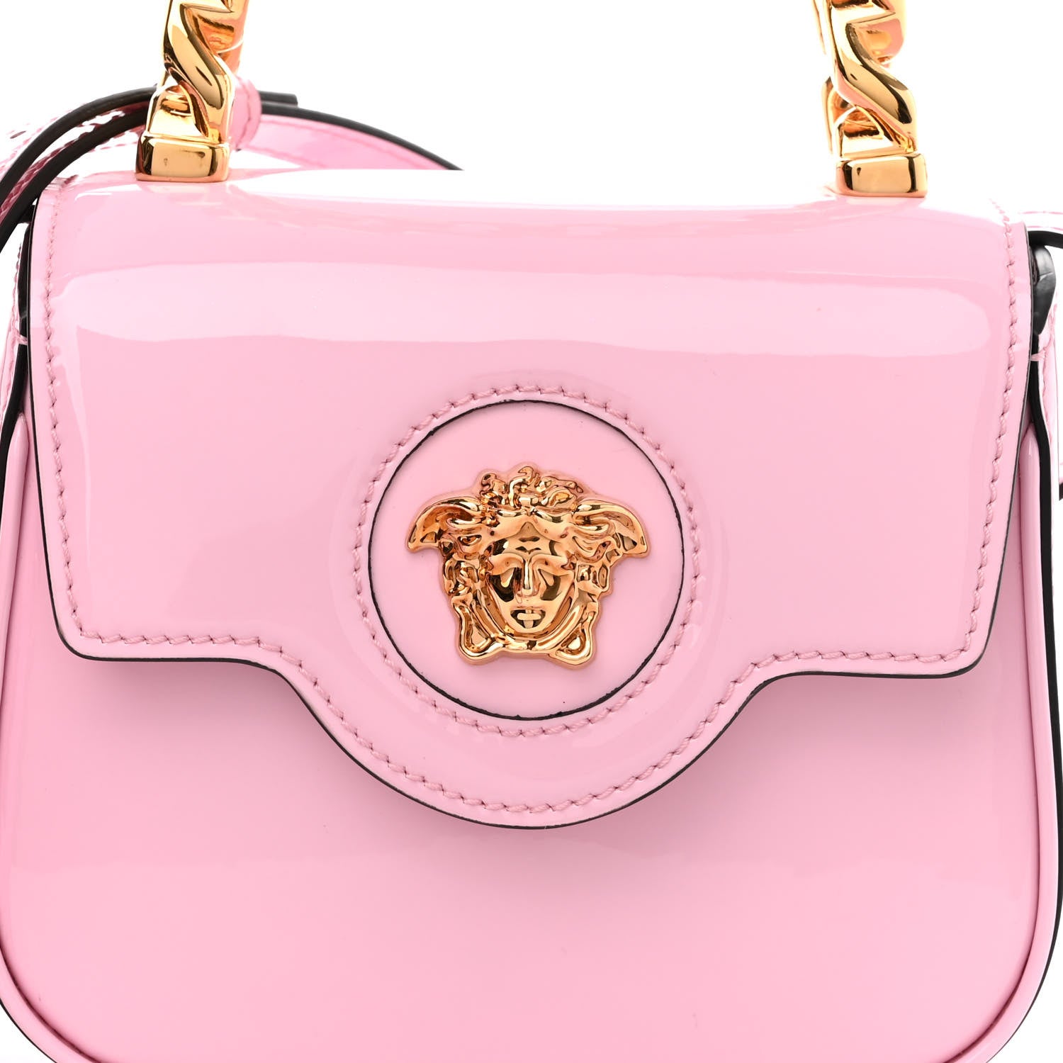 Versace Patent Mini La Medusa Bag Pink 7 of 9