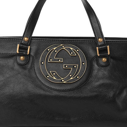Gucci Calfskin Blondie Satchel Black 8 of 10