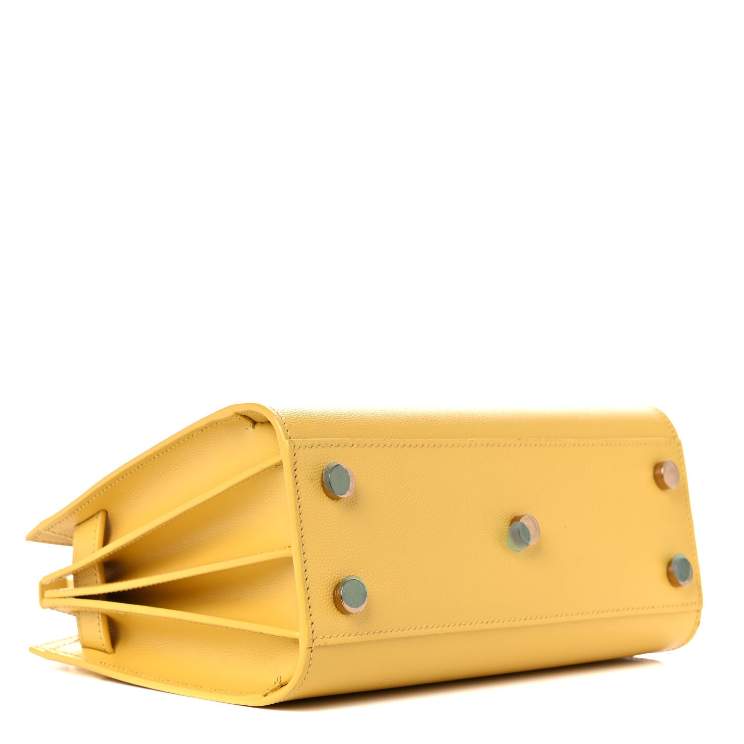 Saint Laurent Grained Calfskin Nano Sac De Jour Jaune 3 of 10