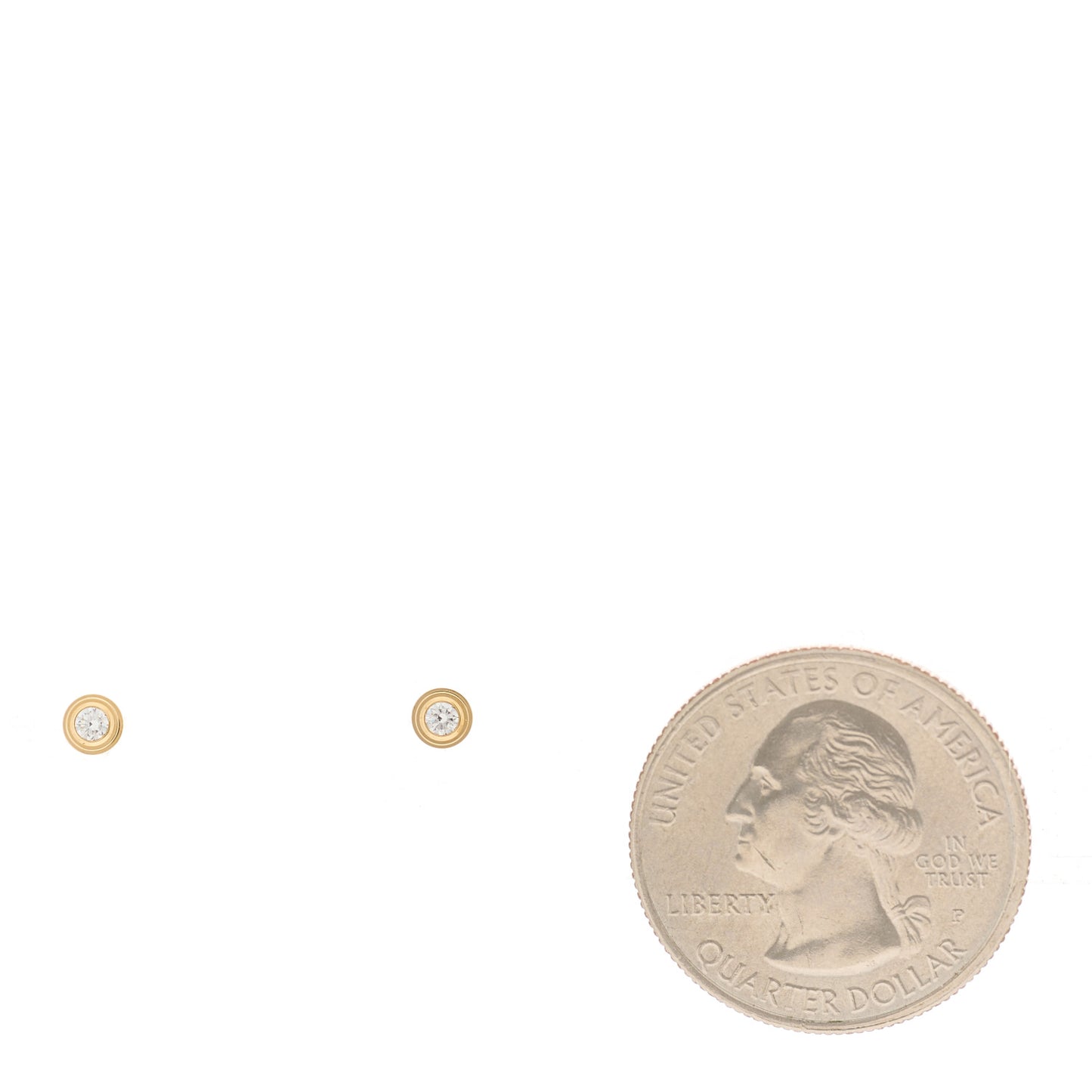 18K Yellow Gold Diamond XS D'Amour Earrings