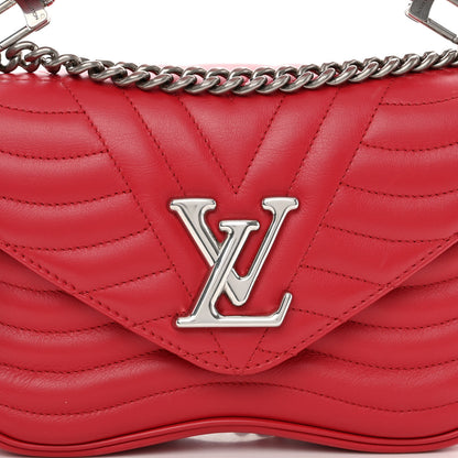 Louis Vuitton Calfskin New Wave Chain MM Ecarlate 7 of 15