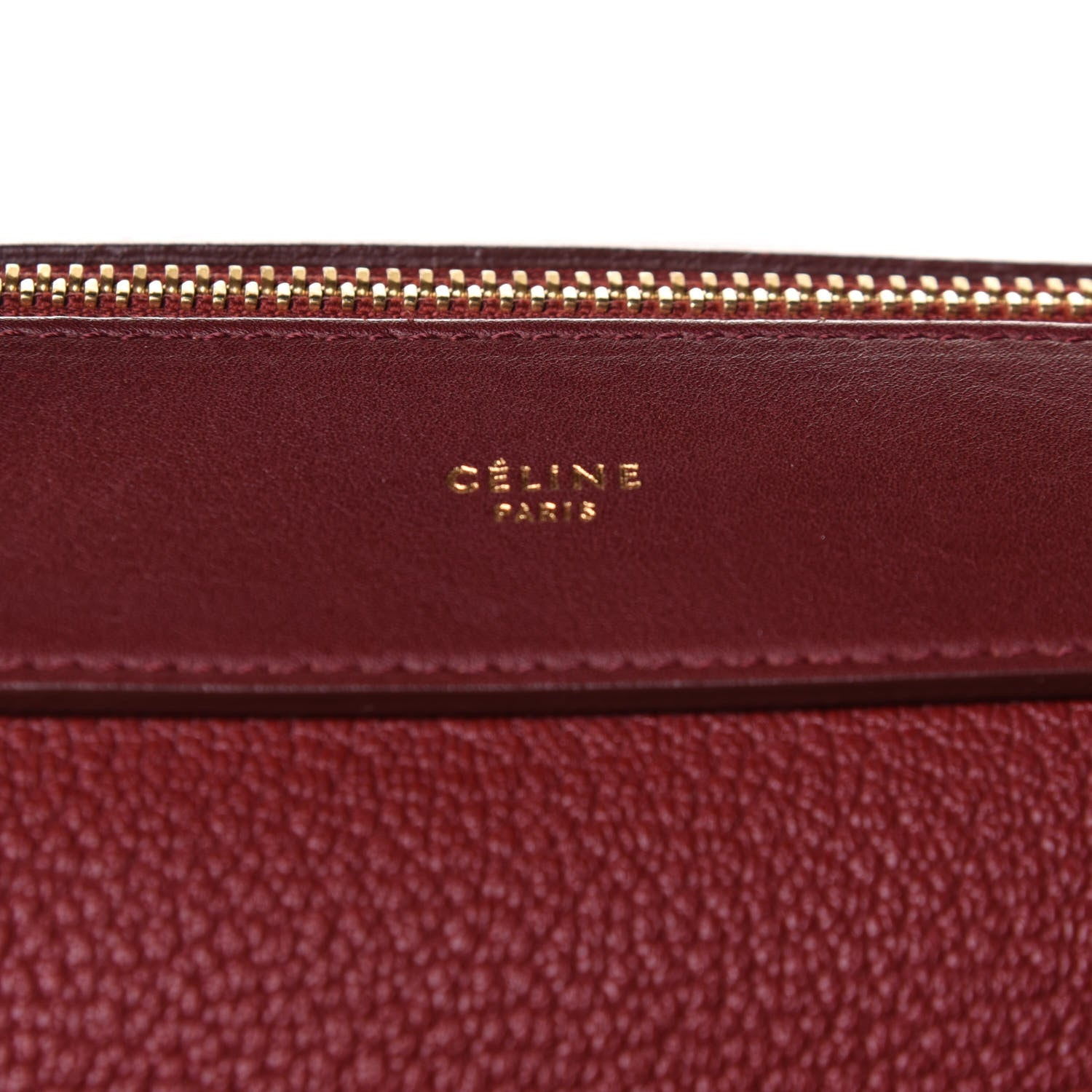 Celine Goatskin Smooth Calfskin Small Ring Bag Dark Ruby 7 of 13