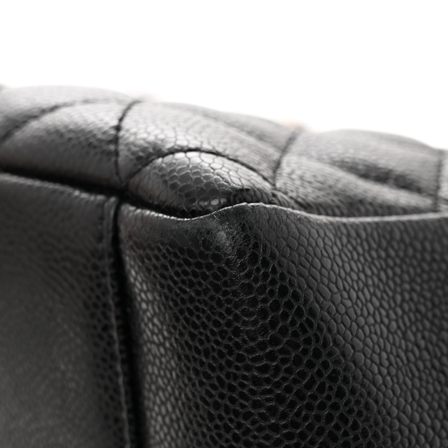 Caviar Quilted Grand Shopping Tote GST Black