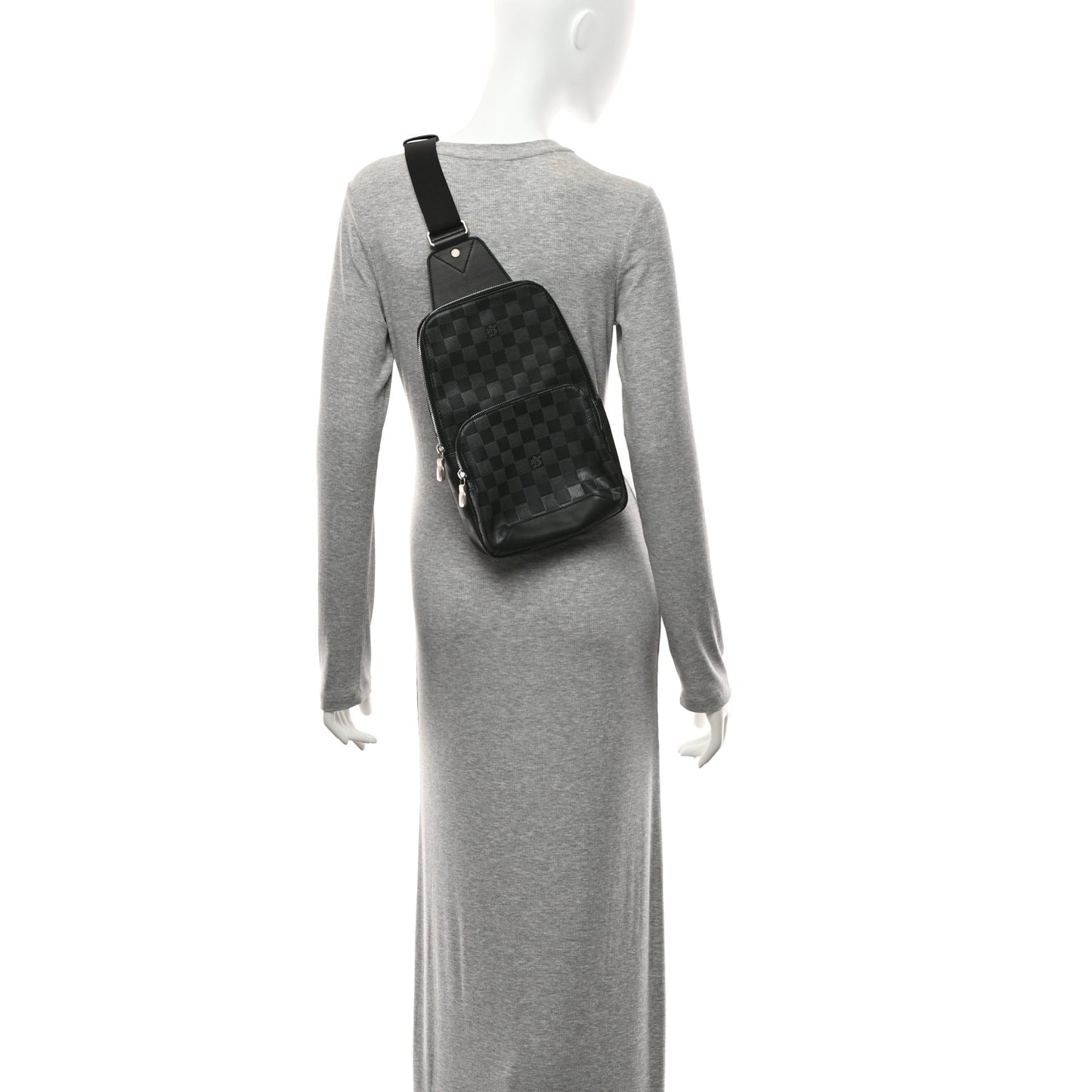 Damier Graphite Avenue Sling Bag Onyx Silver