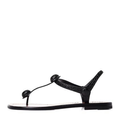 Christian Louboutin Calfskin Jurassic Planet Ball Sandal Flats 36 Black 1 of 9