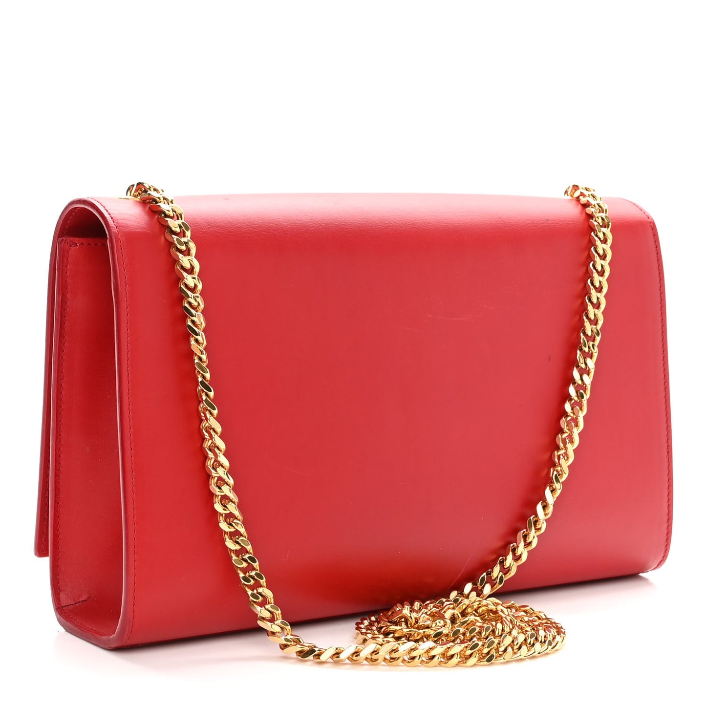 Smooth Calfskin Medium Classic Monogram Kate Tassel Satchel Lipstick Red