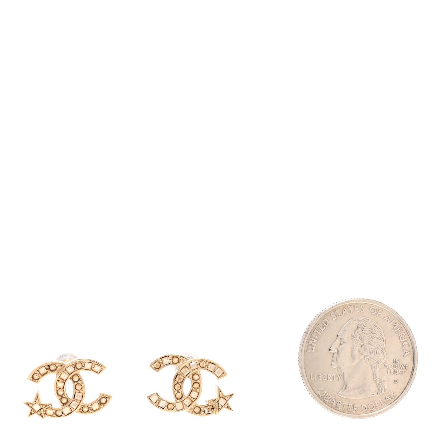 Crystal CC Starfall Earrings Gold