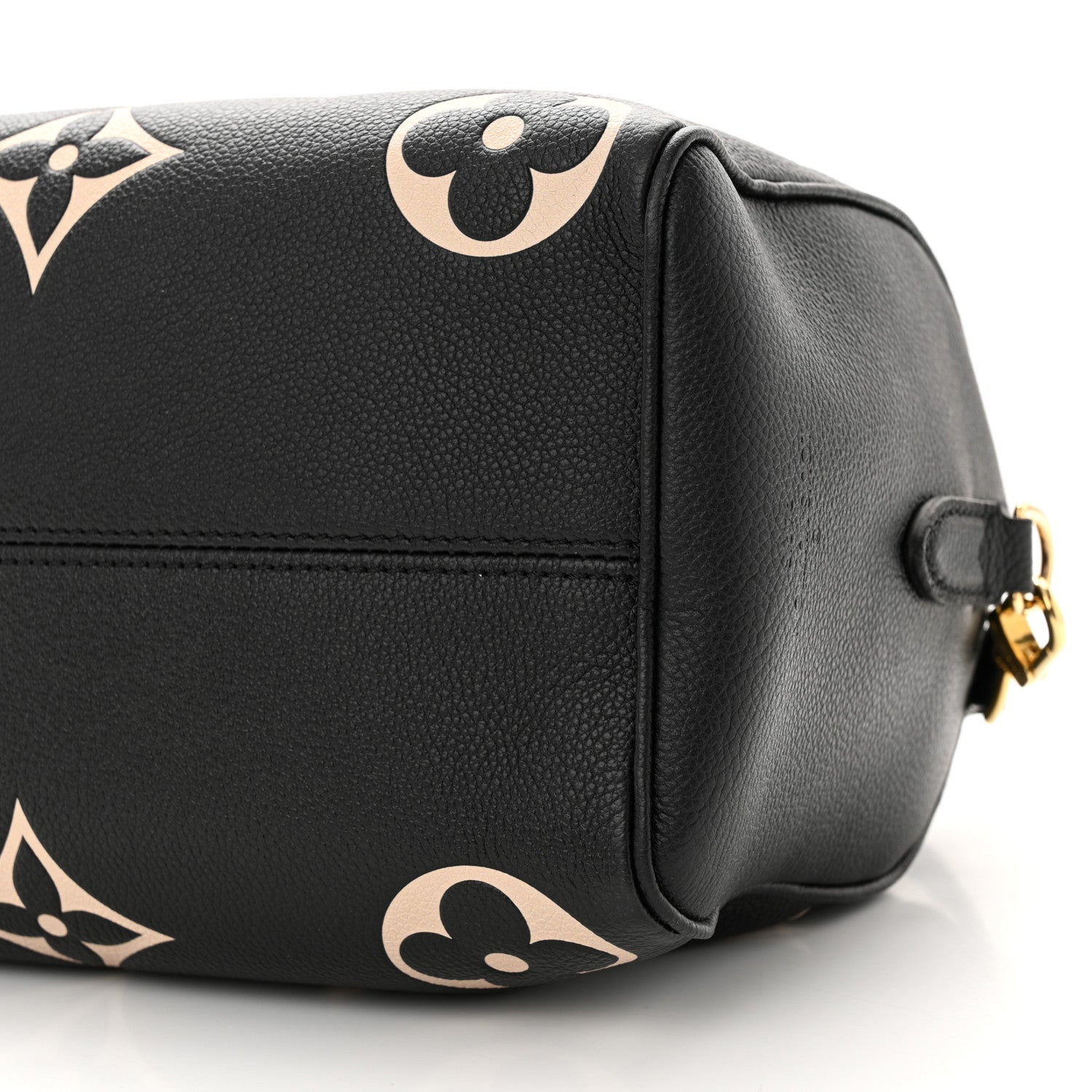 Louis Vuitton Empreinte Monogram Giant Speedy Bandouliere 25 Black Beige 9 of 10