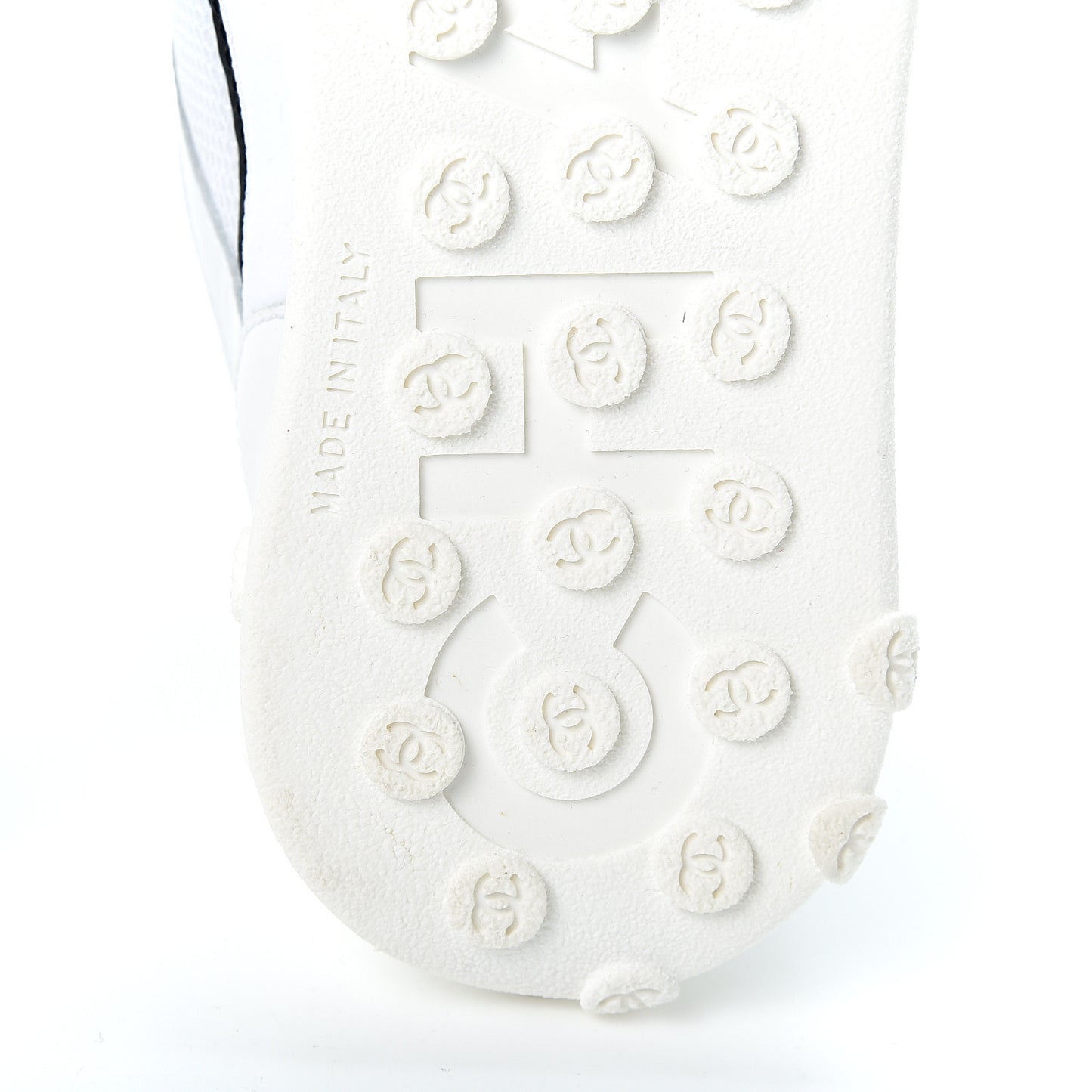 Calfskin Mesh Lycra Womens Logo Sneakers 38 White