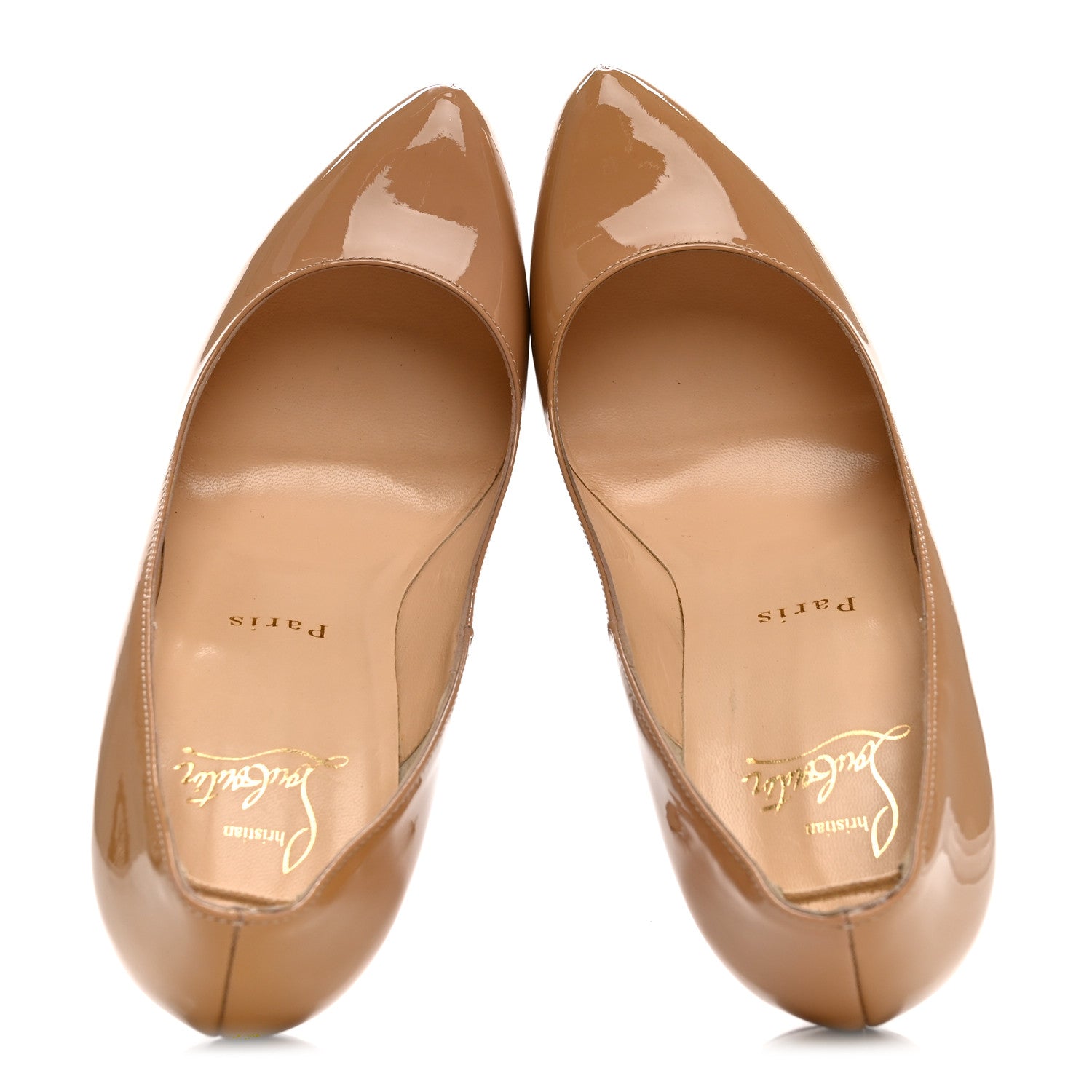 Christian Louboutin Patent Rolando 120 Pumps 36 Nude 2 of 11