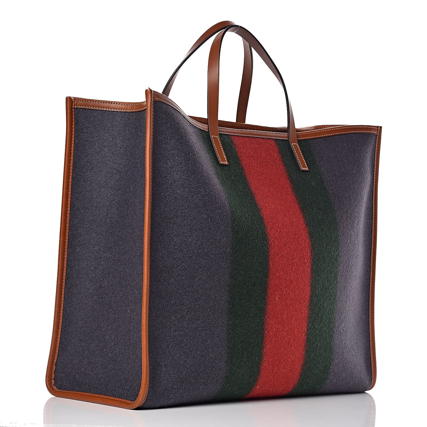 Felt Large Signature Web Tote Grey