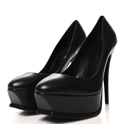 Saint Laurent Calfskin Tripon Tribute 105 Pumps 37.5 Black 4 of 9