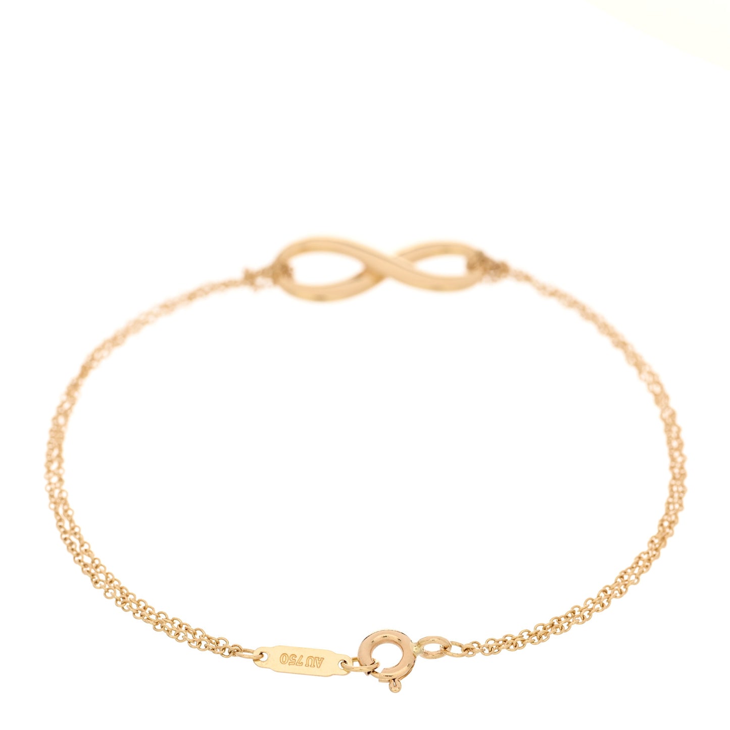 18K Yellow Gold Infinity Bracelet
