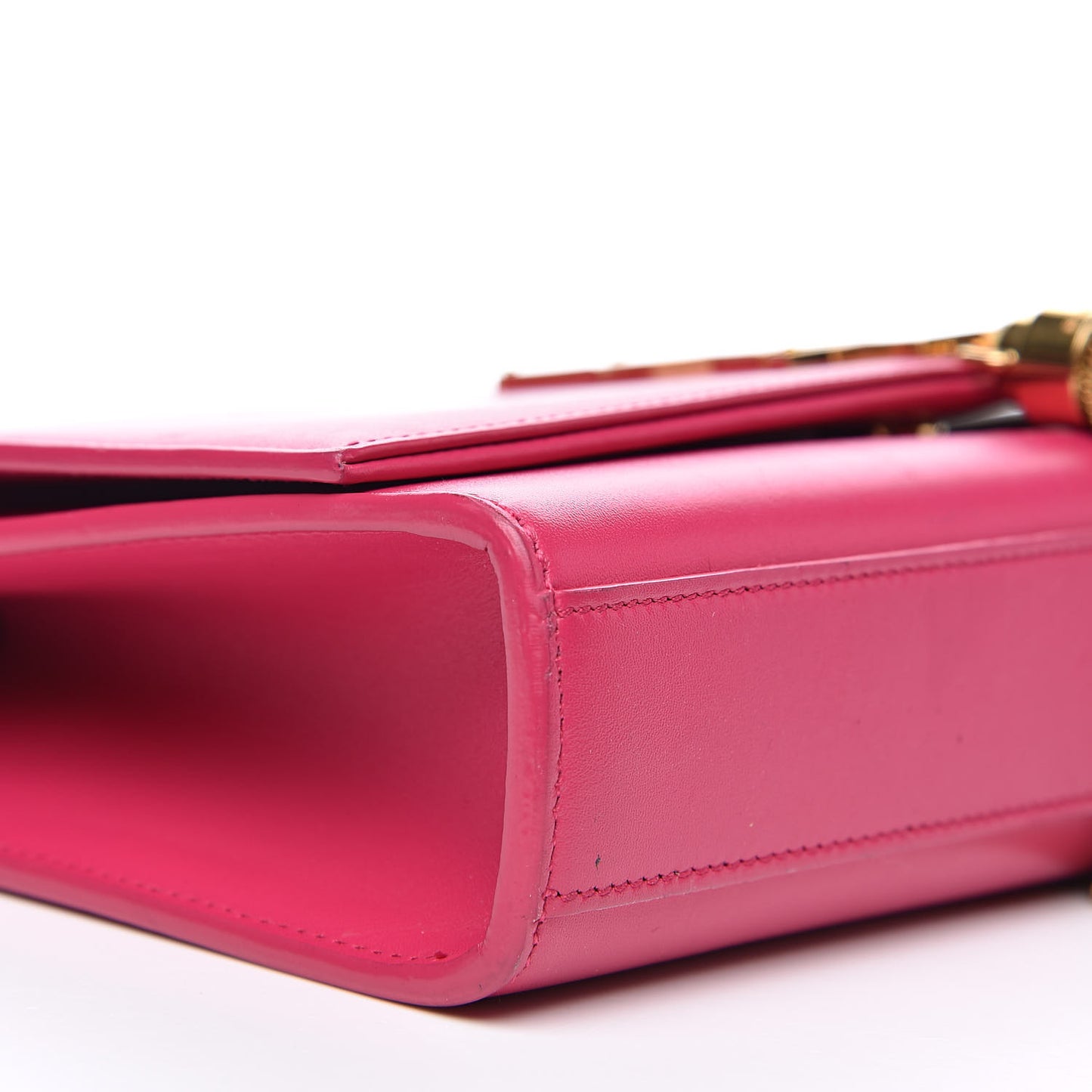 Smooth Calfskin Medium Classic Monogram Kate Tassel Satchel Fuchsia