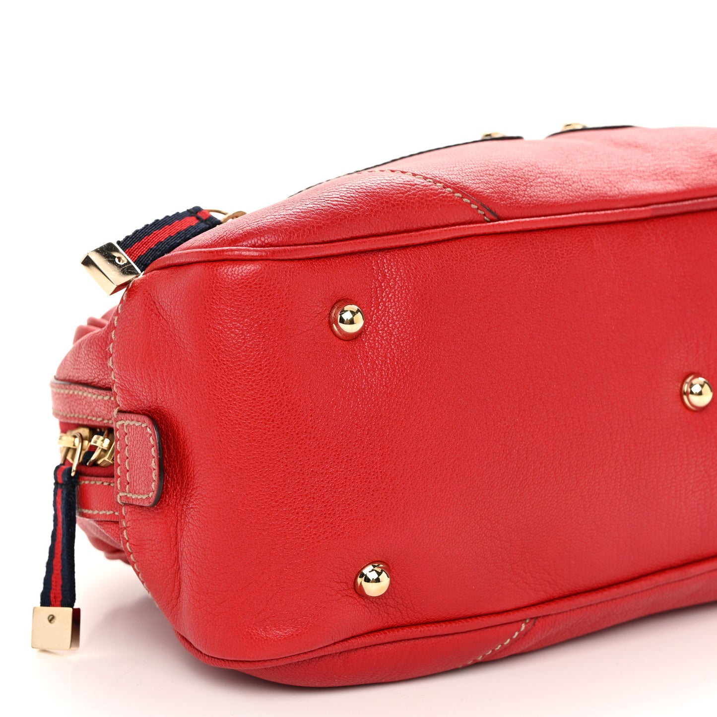 Goatskin Small Capri Bowler Red