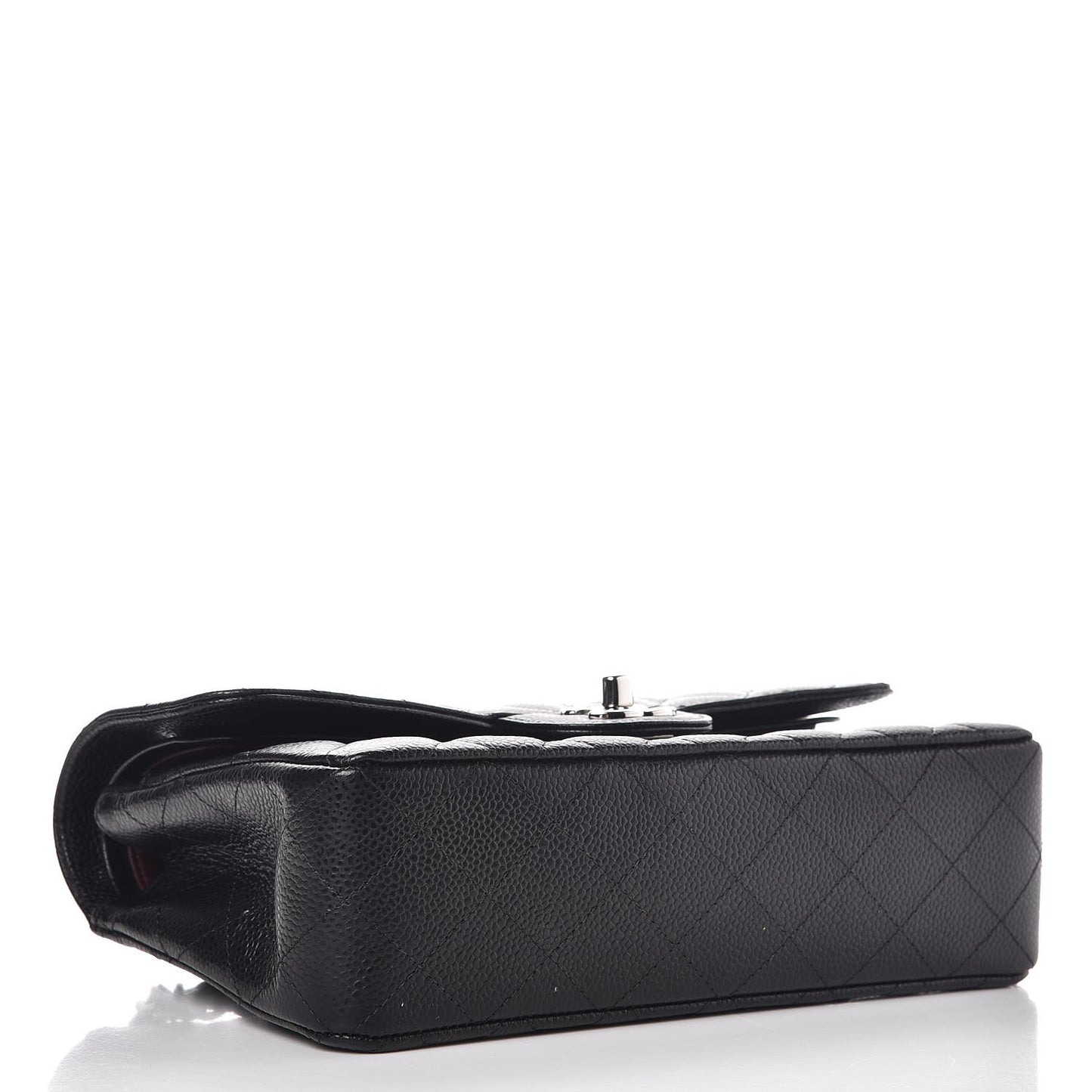 Caviar Quilted Small Double Flap Black