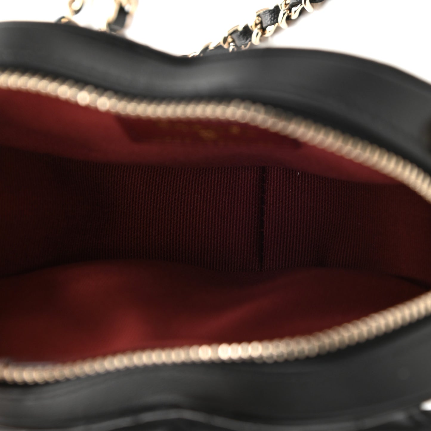 Lambskin Quilted CC In Love Heart Clutch With Chain Black