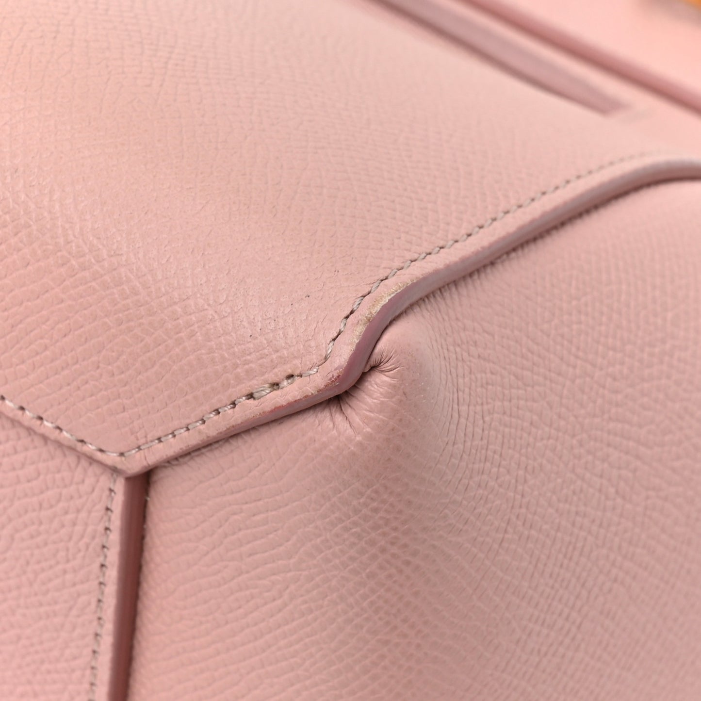 Baby Grained Calfskin Micro Belt Bag Vintage Pink