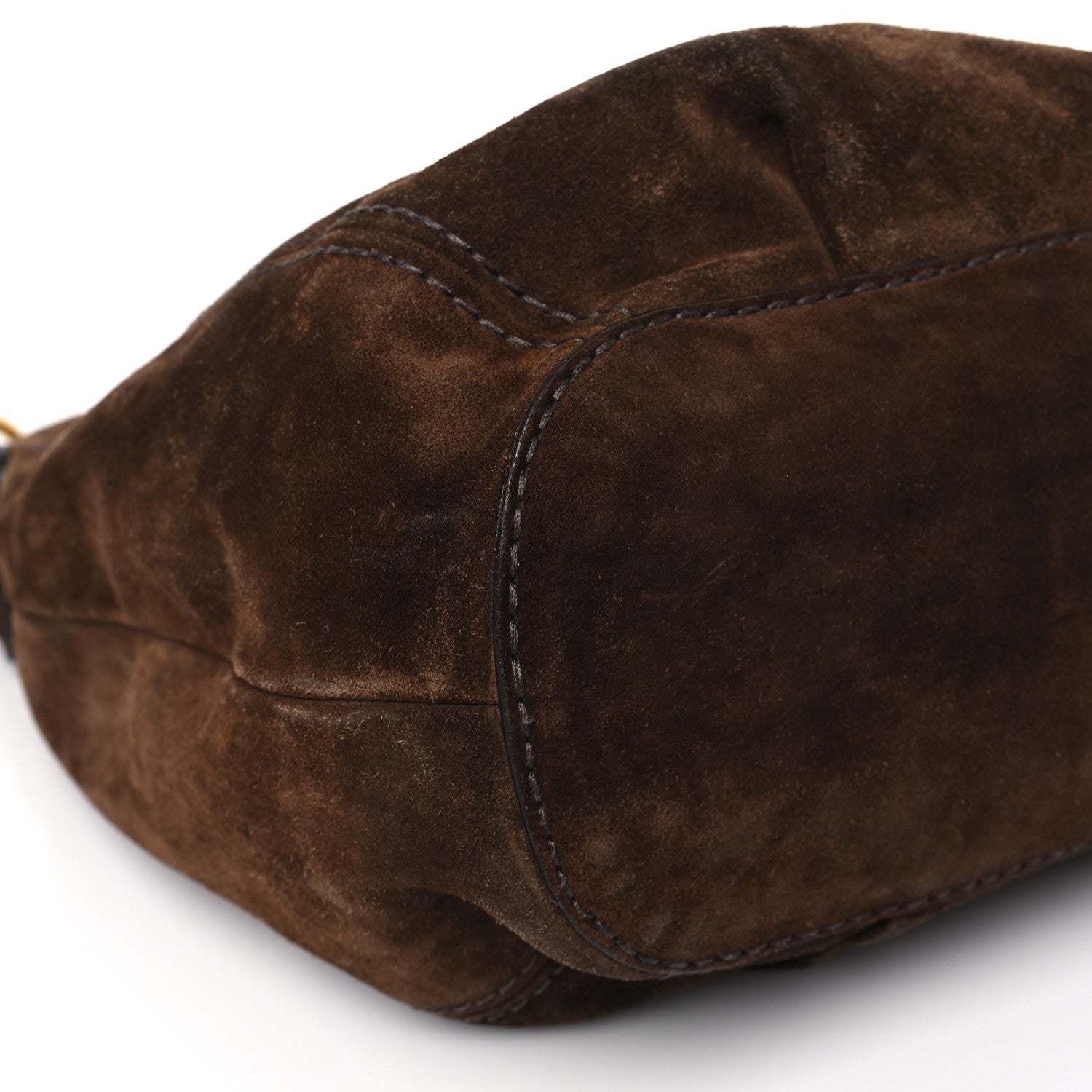 Prada Scamosciato Suede Hobo Brown 8 of 12