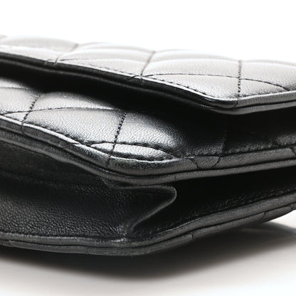 Chanel Lambskin Quilted Wallet On Chain WOC Black 11 of 11