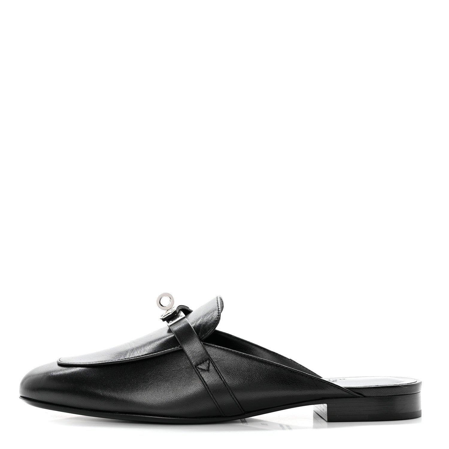 Hermes Goatskin Oz Mules 39 Black 1 of 8