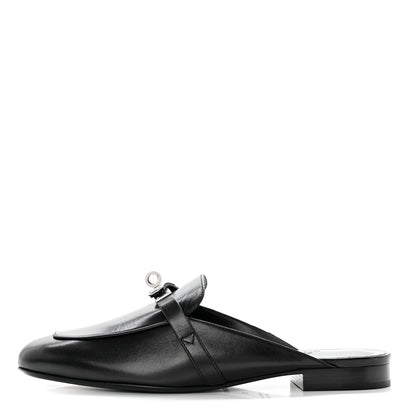 Hermes Goatskin Oz Mules 39 Black 1 of 8