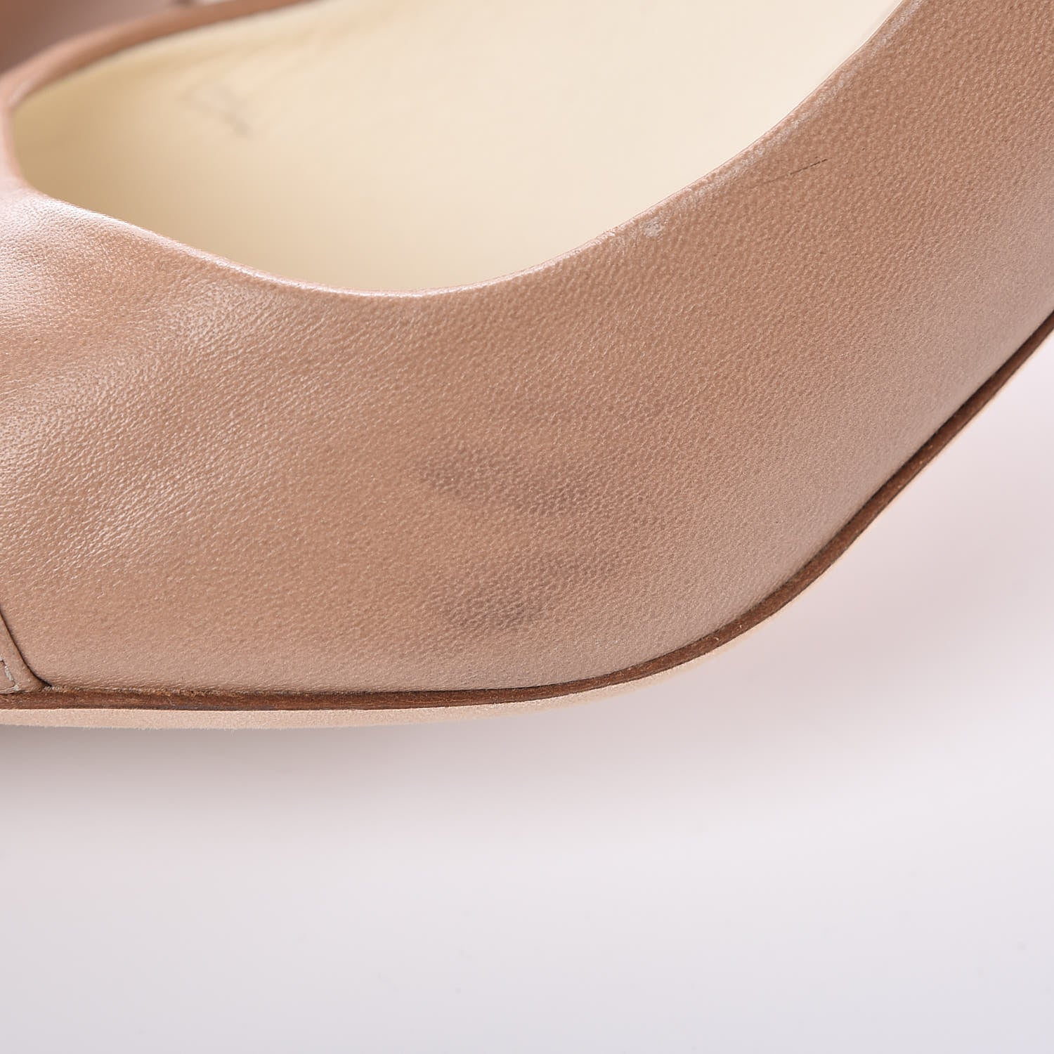 Chanel Calfskin Chain Peep Toe CC Pumps 39 Beige 8 of 9