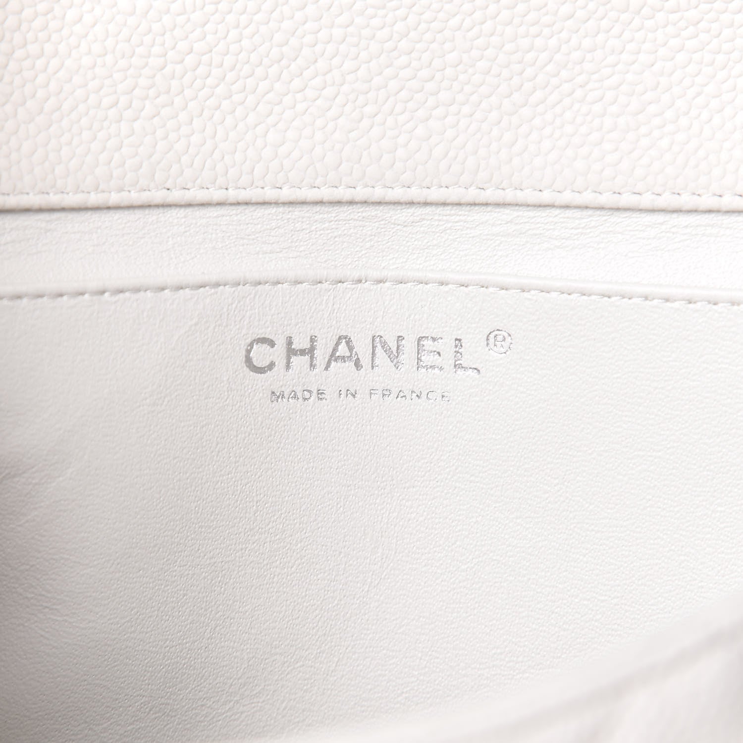 Chanel Caviar Quilted Clutch With Chain Flap White 9 of 11