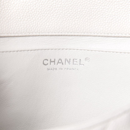Chanel Caviar Quilted Clutch With Chain Flap White 9 of 11