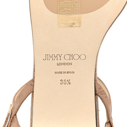 Jimmy Choo Liquid Metallic Calfskin Aadra Flats 38.5 Sunkissed Caramel 6 of 11