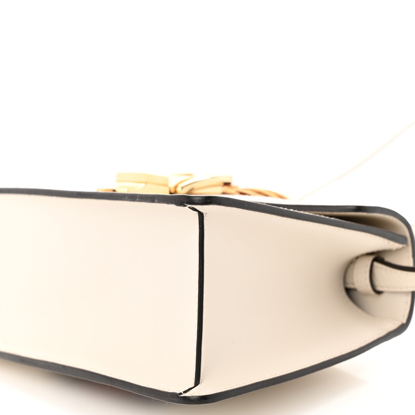 Calfskin Mini Sylvie Top Handle Bag White