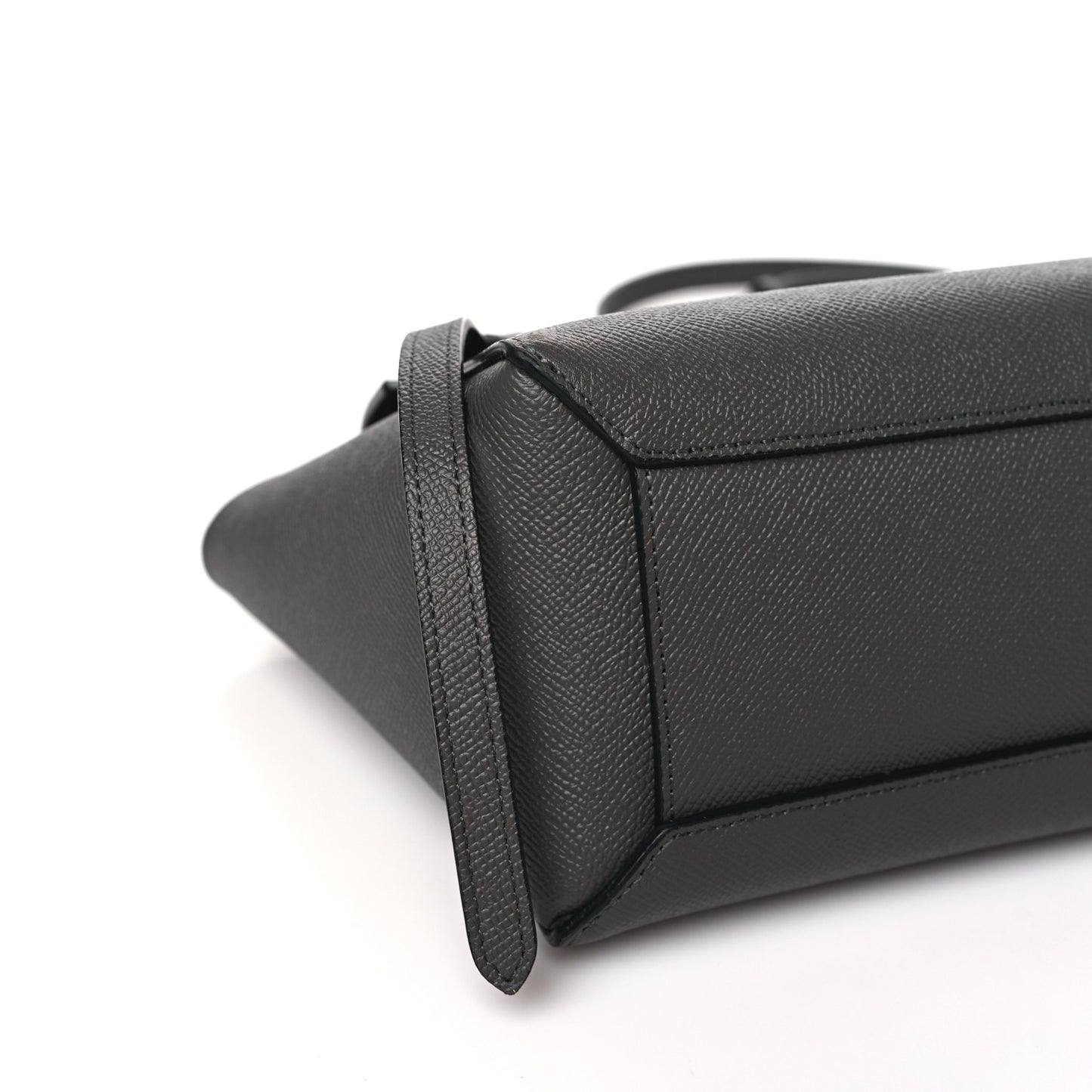 Grained Calfskin Nano Belt Bag Grey