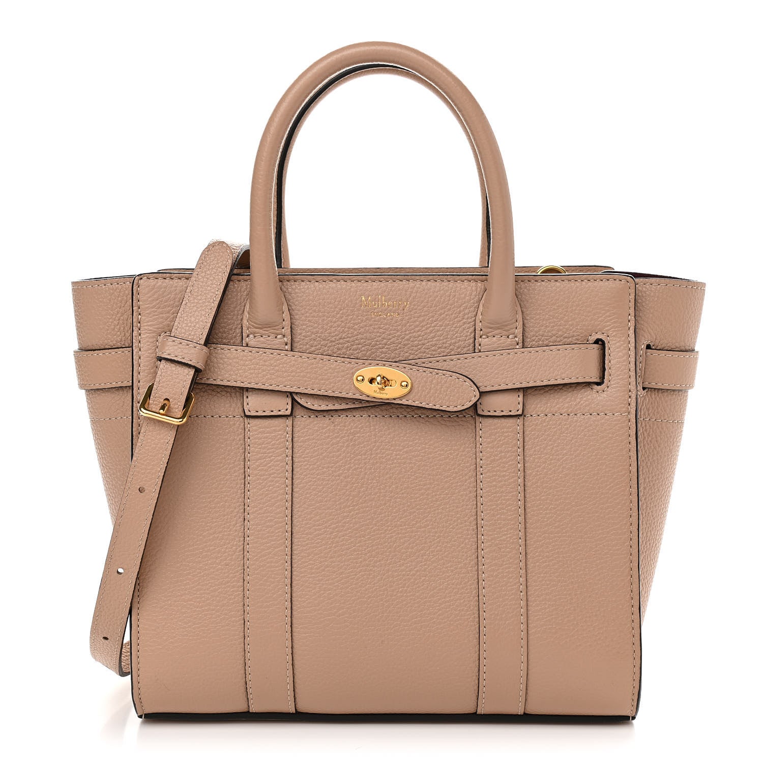 Mulberry Small Classic Grain Mini Zipped Bayswater Rosewater 1 of 12
