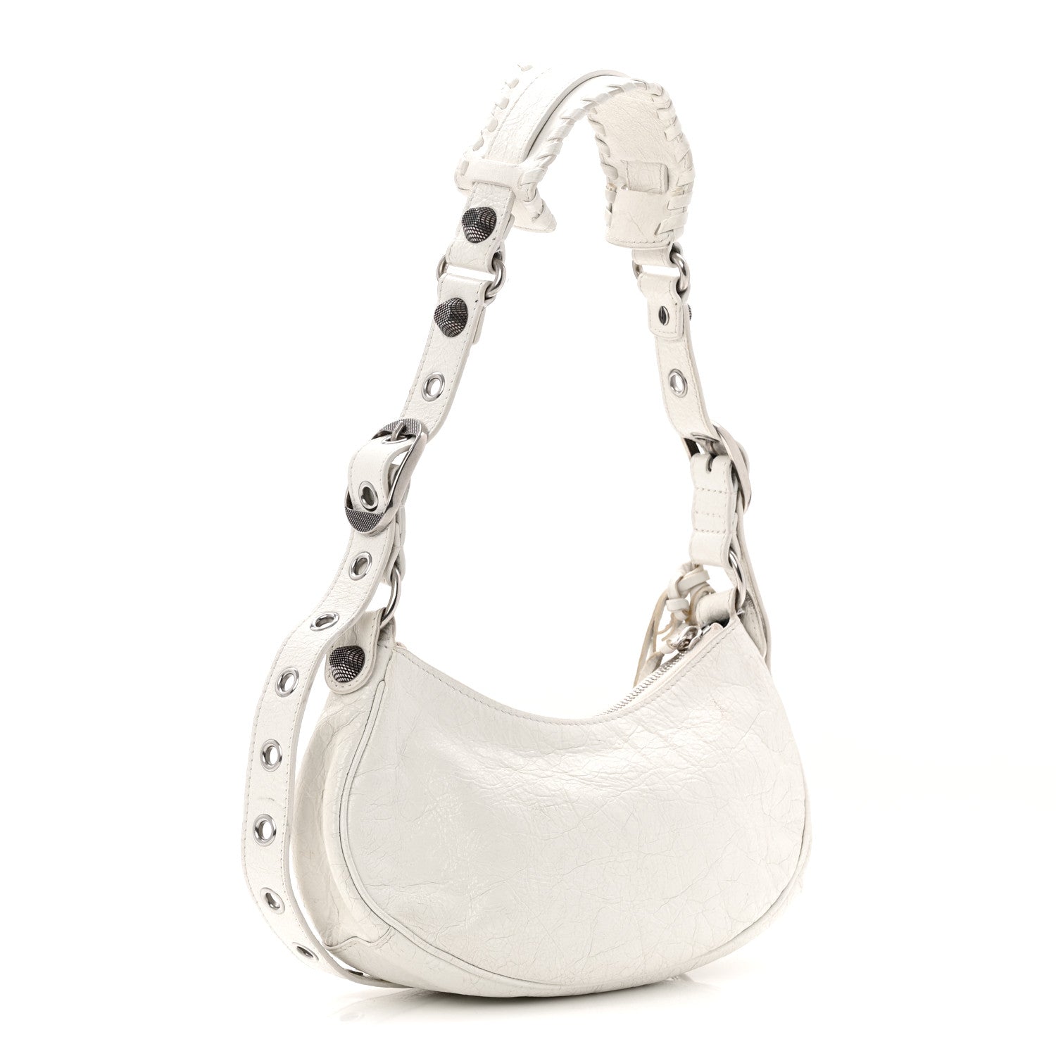 Balenciaga Agneau Arena Le Cagole Shoulder Bag XS Optic White 4 of 11